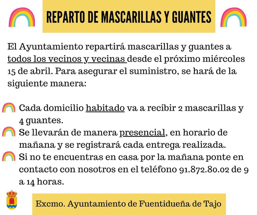 reparto-mascarillas-guantes-ayuntamiento-fuentidueña-tajo